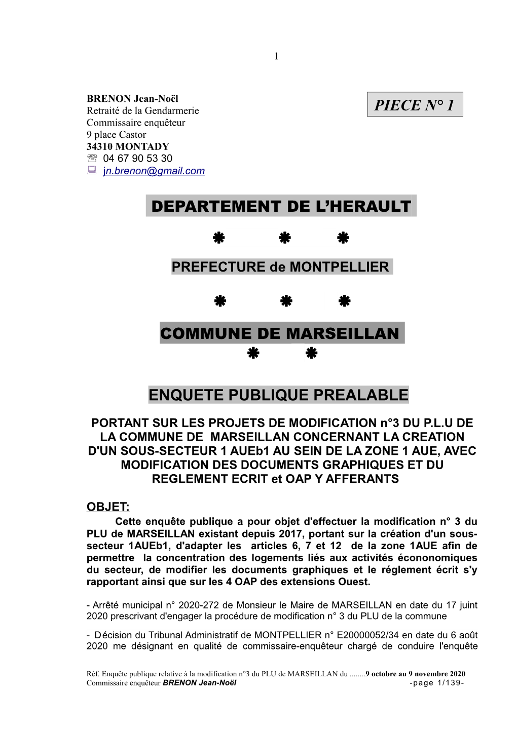 Rapport Du Commissaire Enquêteur