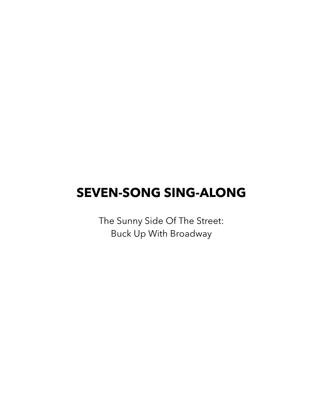 Sing-Along Words for Broadway Songs