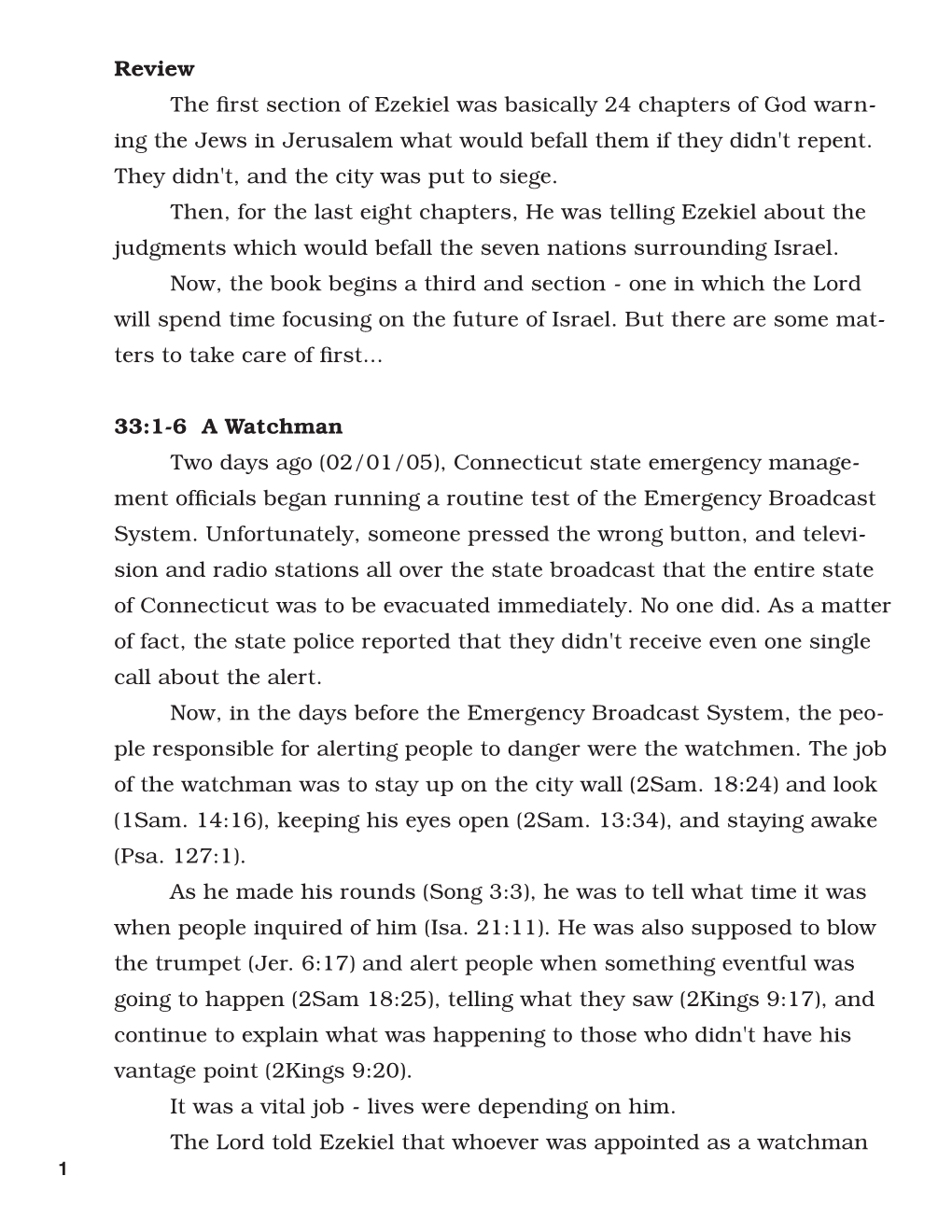 Ezekiel 33\01-33'Notes.Indd