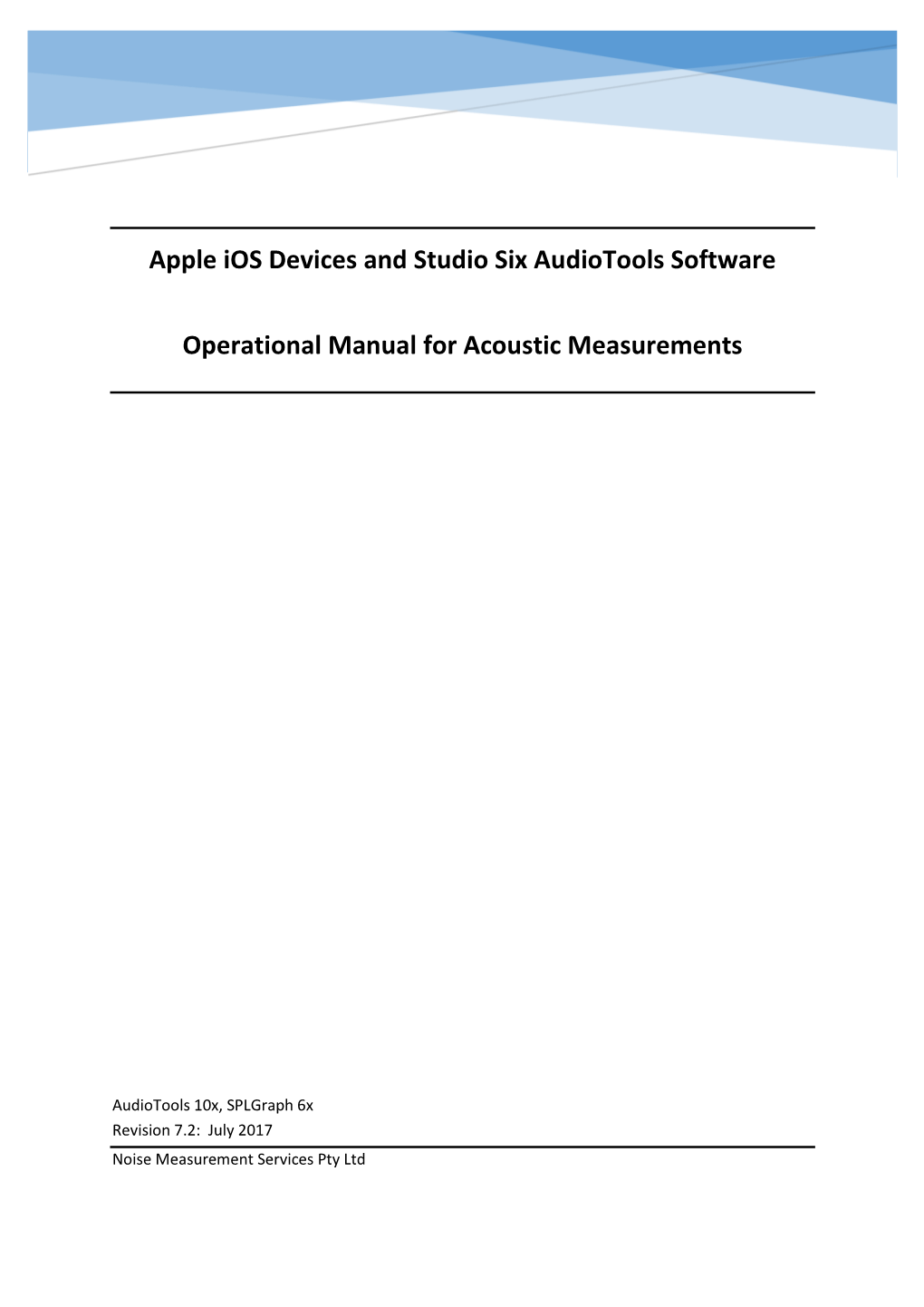 Apple Ios Devices and Studio Six Audiotools Software Operational