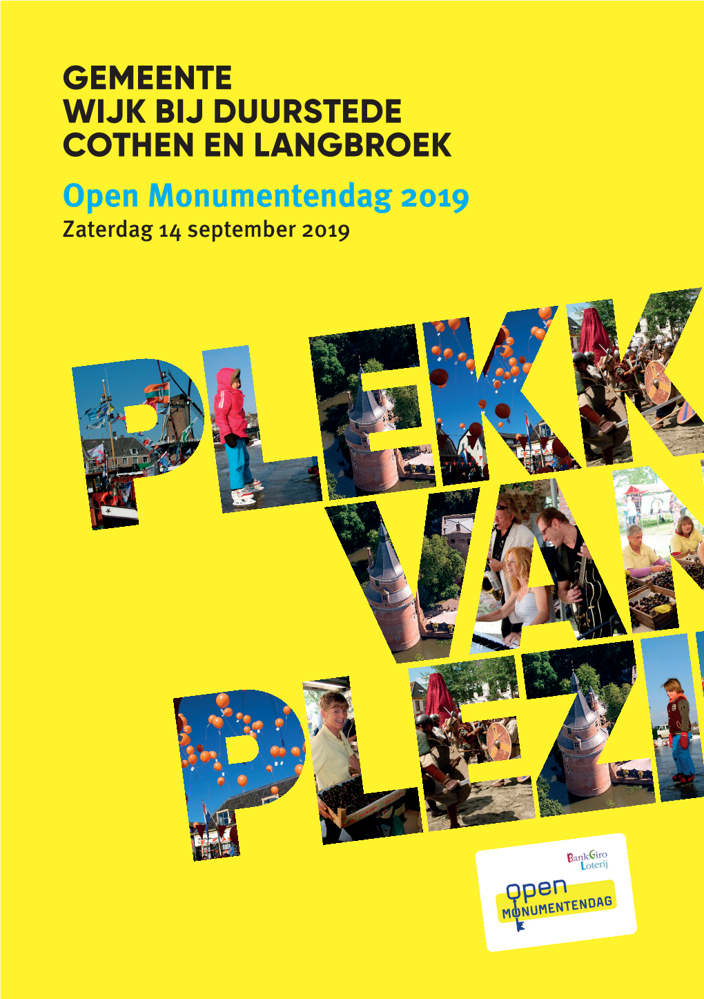 Open Monumentendag 2019 Zaterdag 14 September 2019