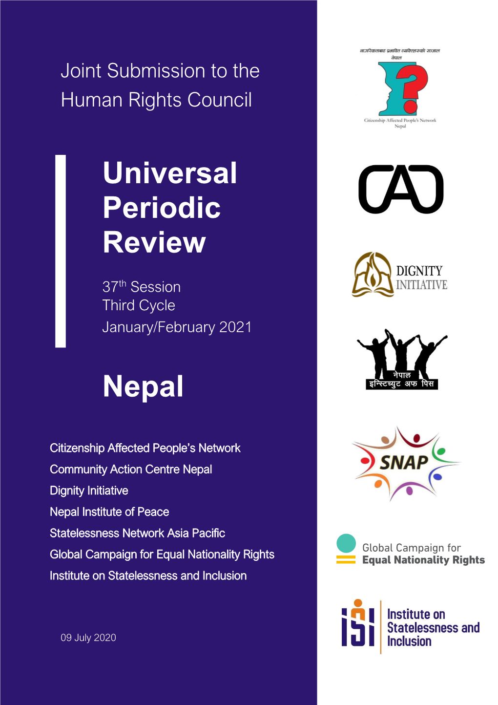 Universal Periodic Review Nepal, 10Th Sess, UN Doc A/HRC/17/5 (8 March 2011)