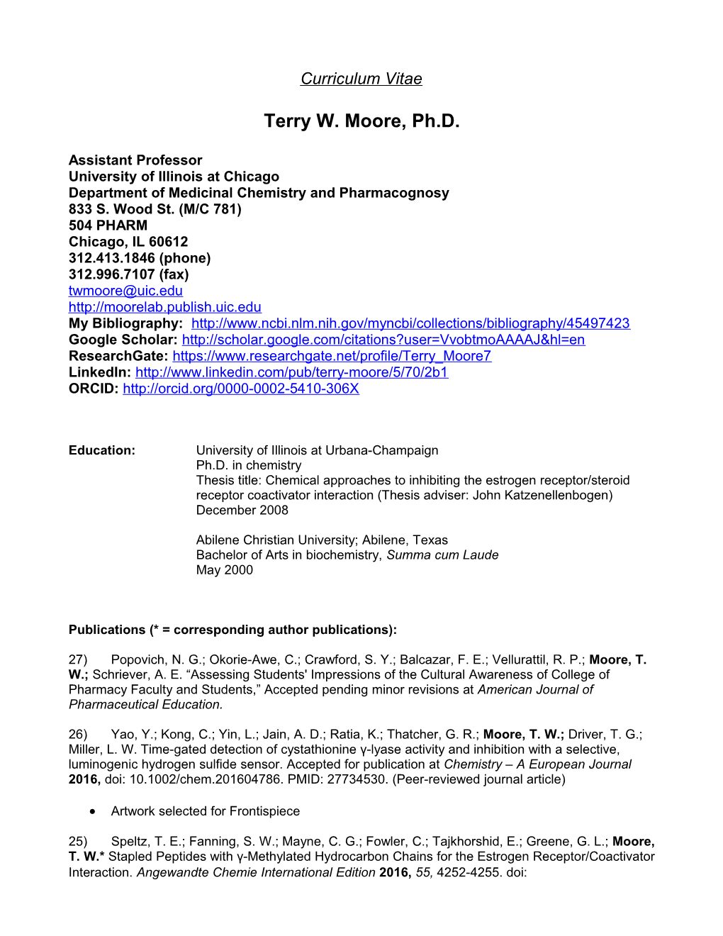 Terry W. Moore, Ph.D