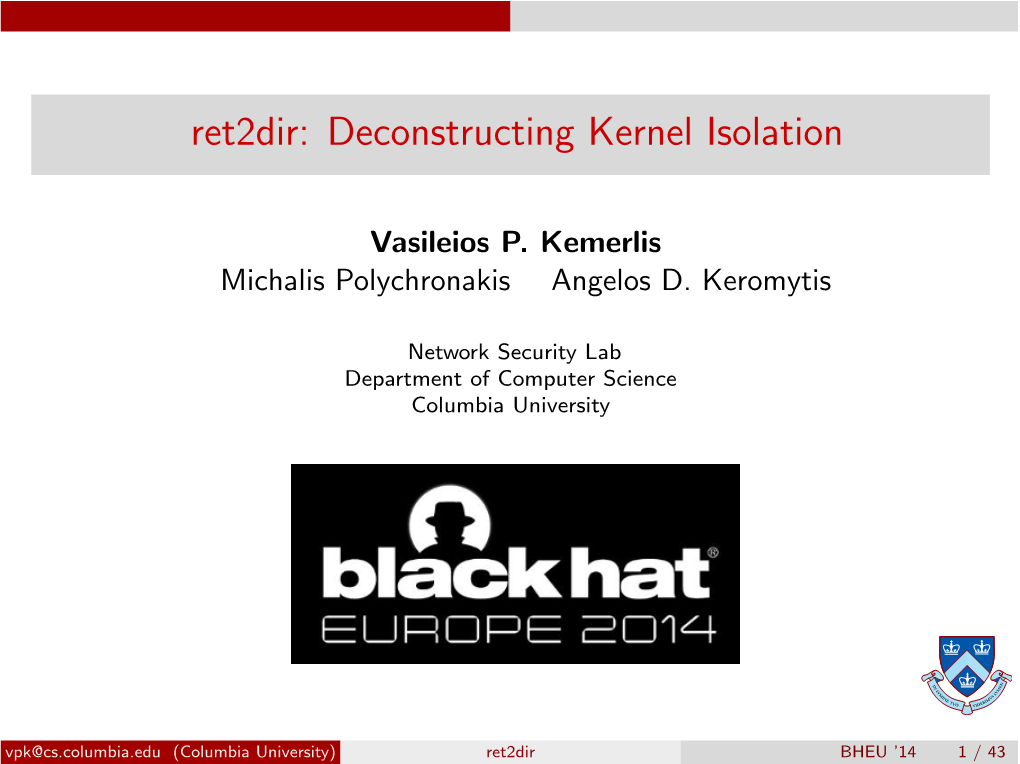 Ret2dir: Deconstructing Kernel Isolation