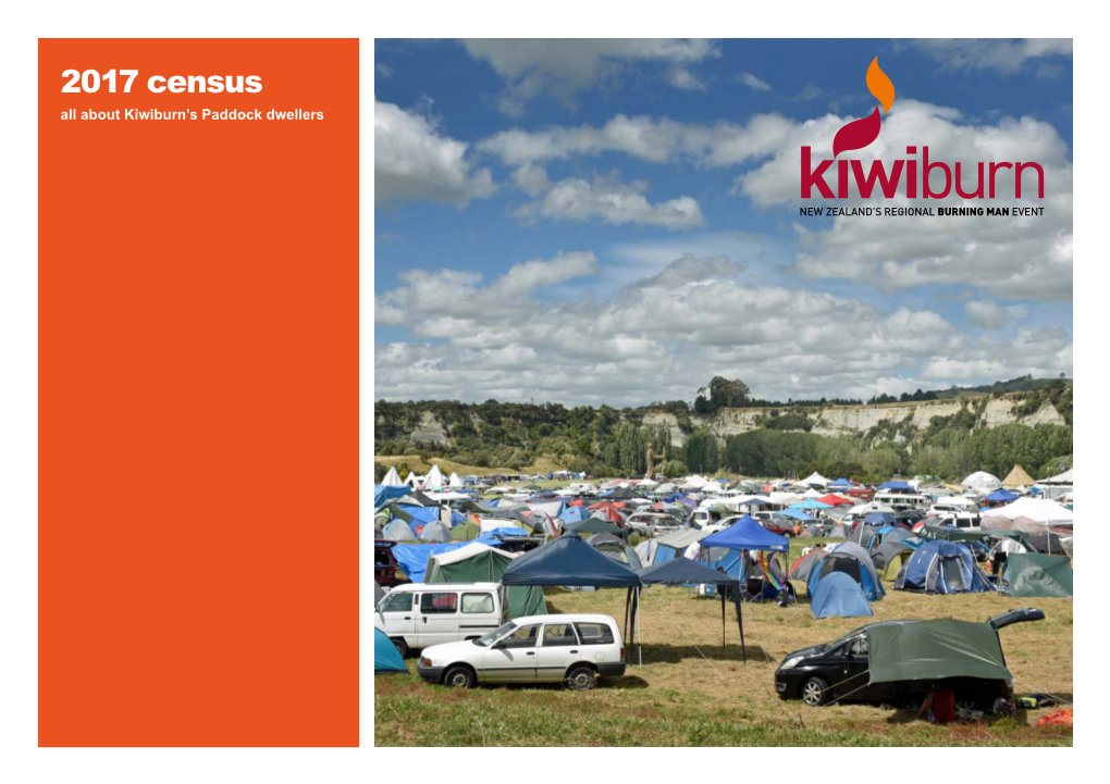 2017 Census All About Kiwiburn’S Paddock Dwellers the CENSUS DATA from KIWIBURN 2017 Kiwiburn 2017 Was Held in Hunterville, New Zealand from 25 – 30 January