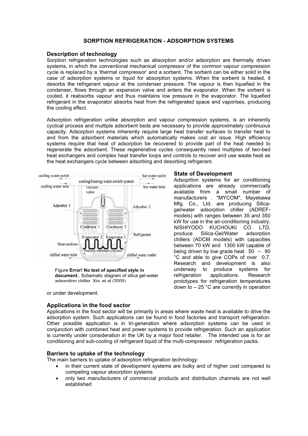 Adsorption Refrigeration