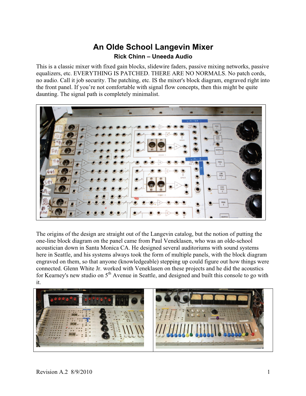 Langevin Mixing Console