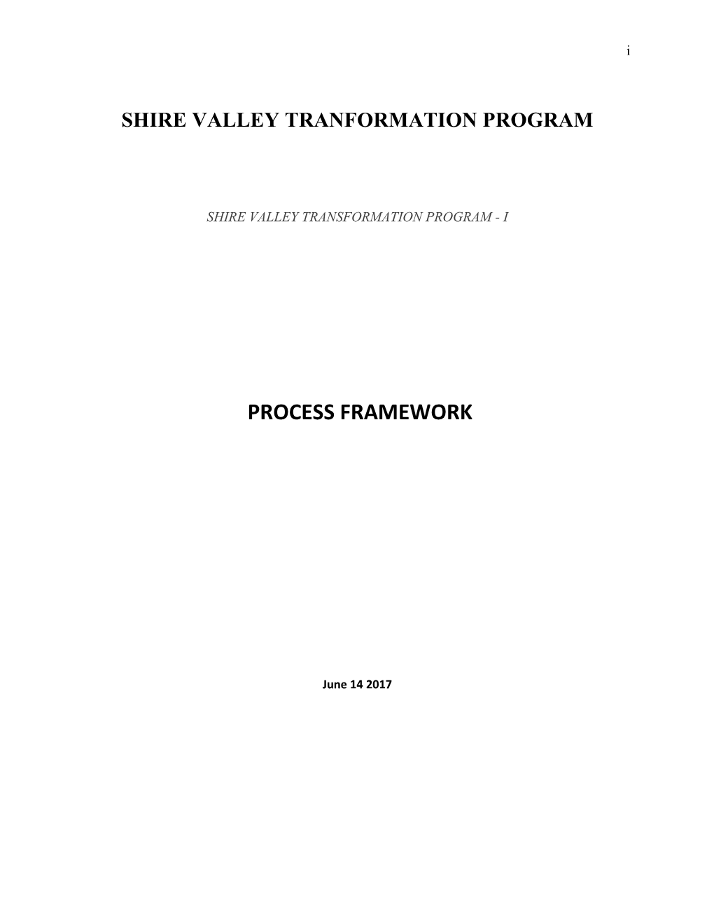 Mw Svtp Process Framework