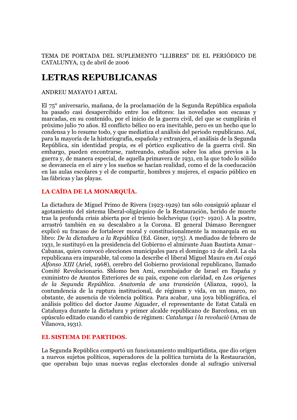 Letras Republicanas