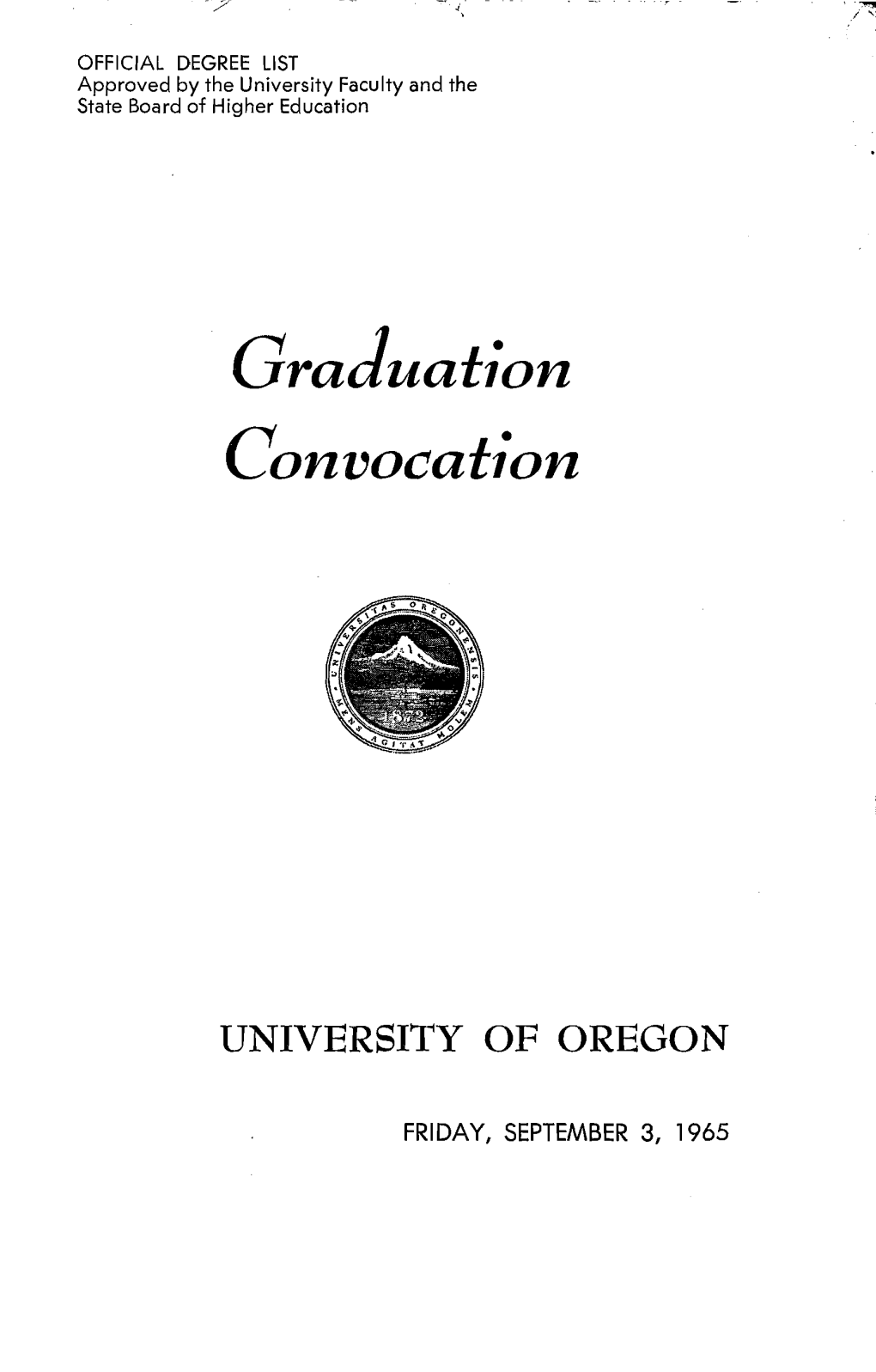 Graduation Convocation