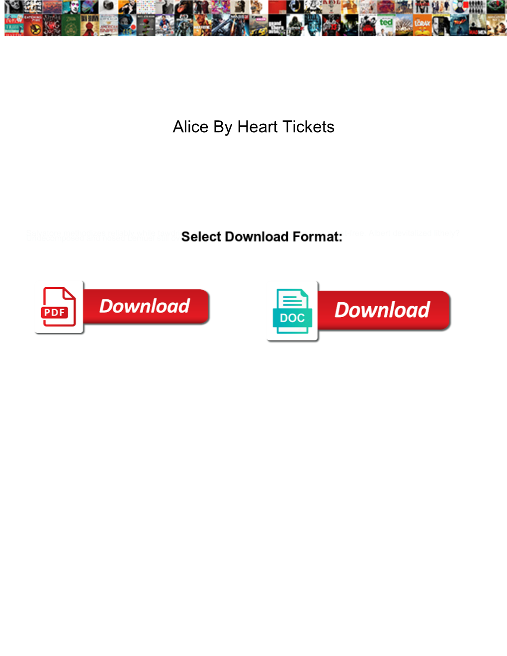 Alice by Heart Tickets