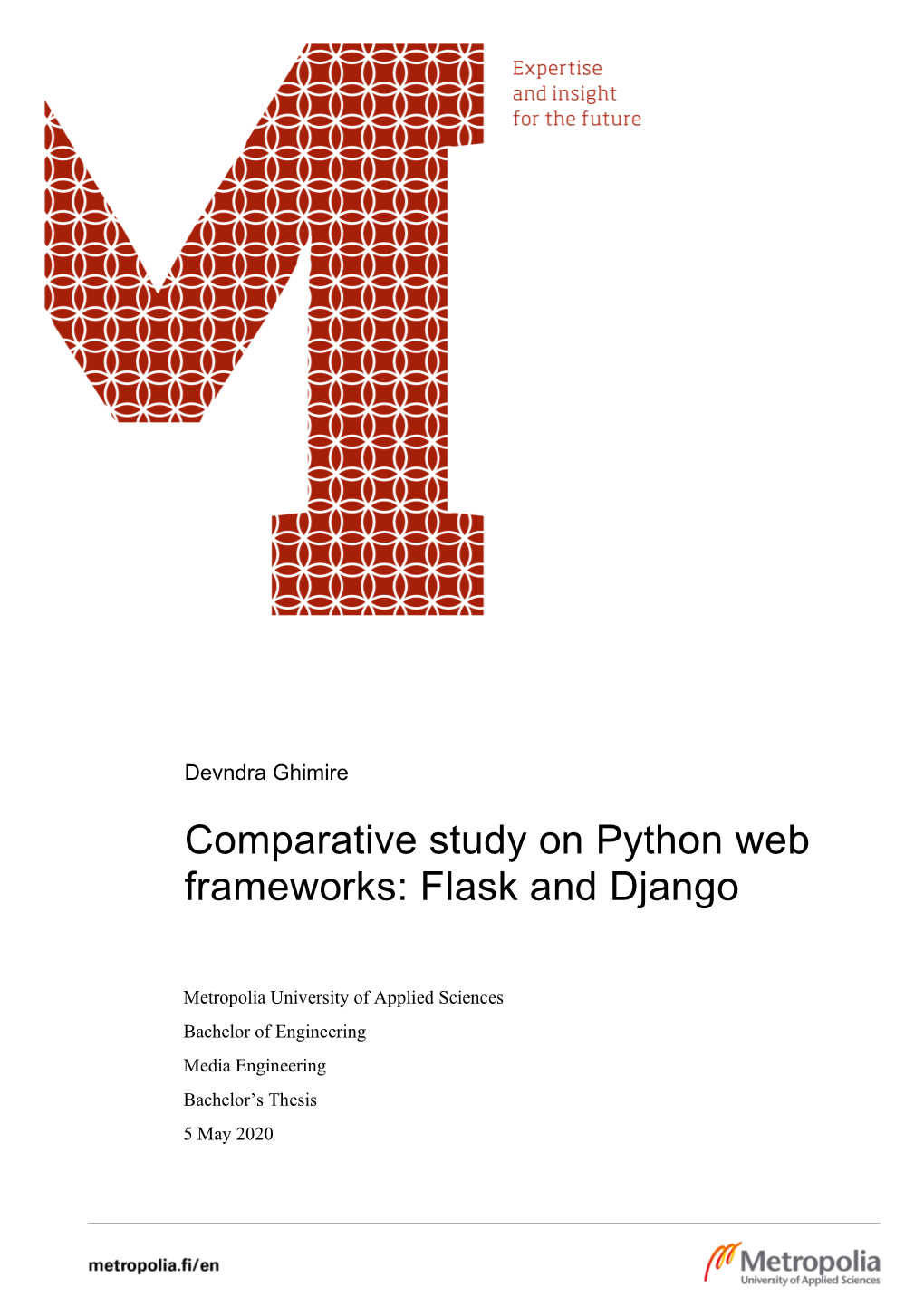 Comparative Study on Python Web Frameworks: Flask and Django