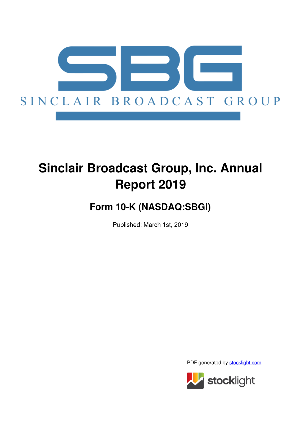 Sinclair Broadcast Group, Inc