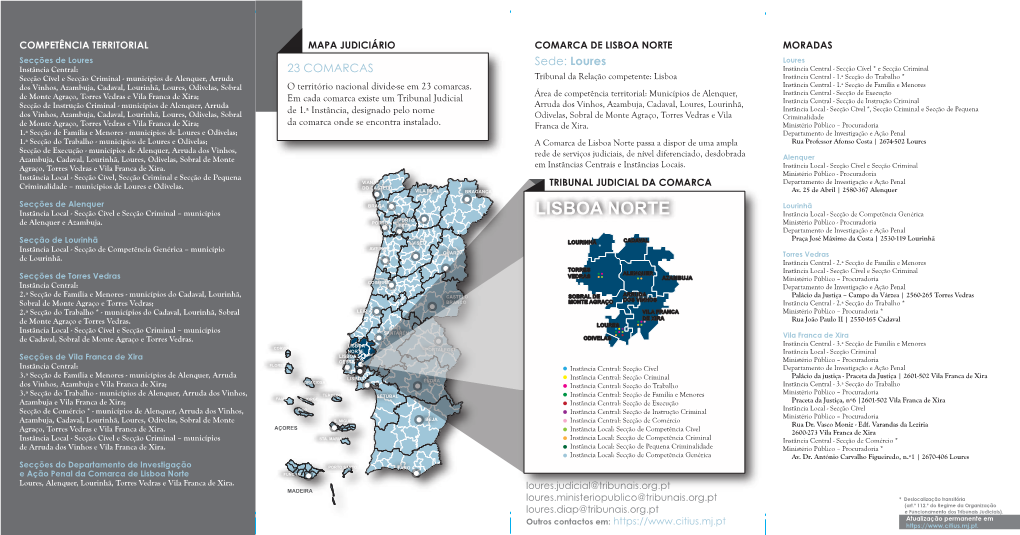 Flyer Do Tribunal Da Comarca De Lisboa Norte