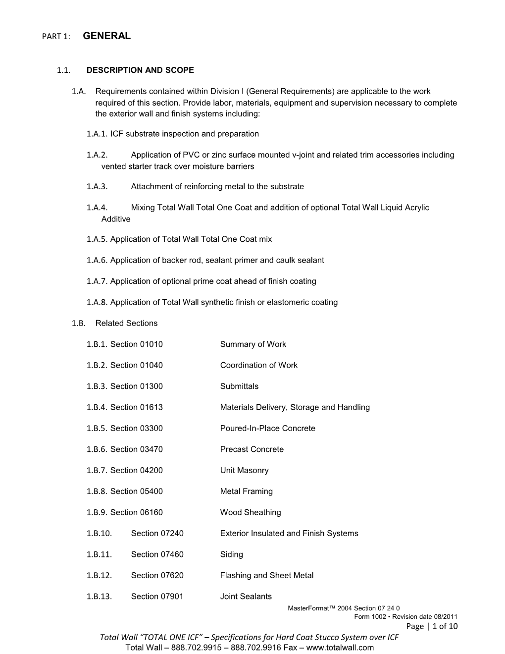 1. ICF Substrate Inspection and Preparation