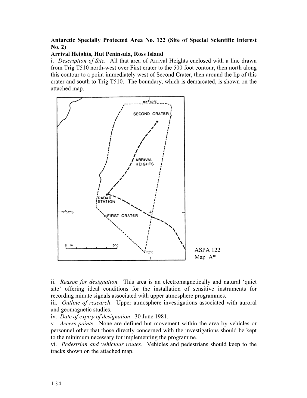 Antarctic Specially Protected Area No. 122 (Site of Special Scientific Interest No