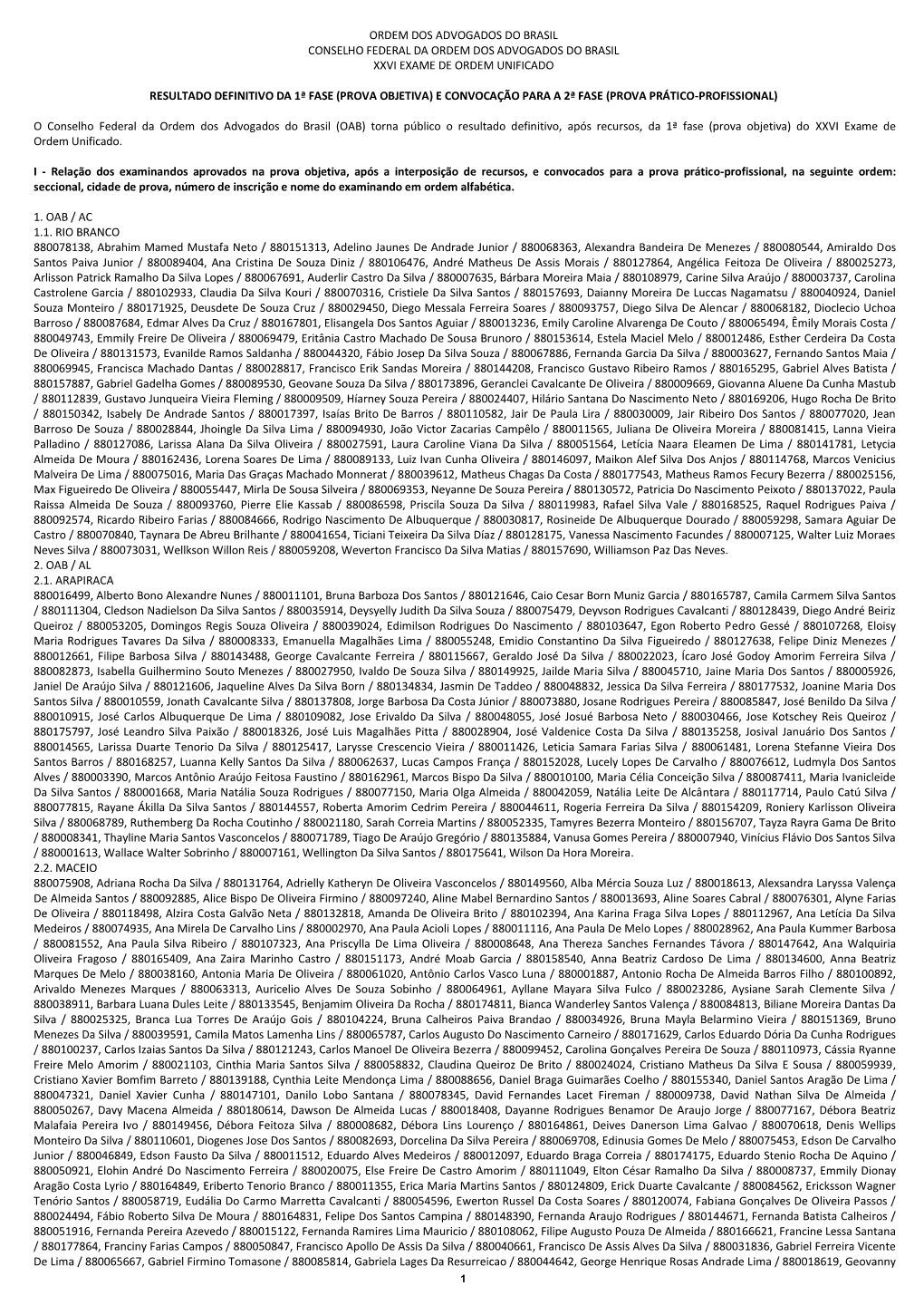 Ordem Dos Advogados Do Brasil Conselho Federal Da Ordem Dos Advogados Do Brasil Xxvi Exame De Ordem Unificado