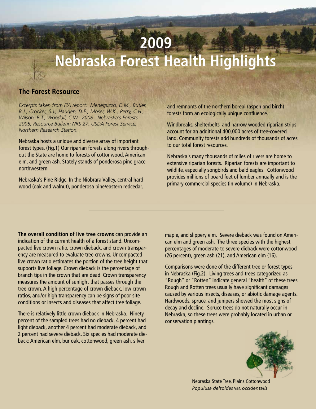 Nebraska Forest Health Highlights 2009
