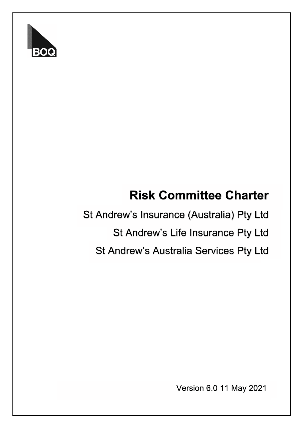 St Andrew's Group Risk Committee Charter