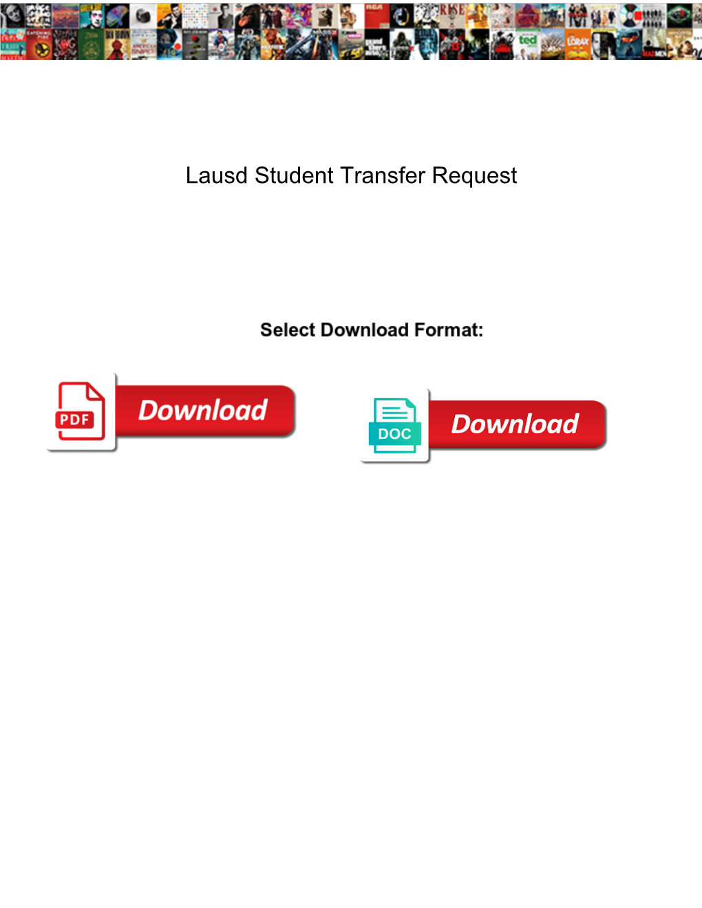 Lausd Student Transfer Request