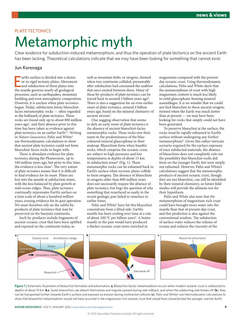 Plate Tectonics: Metamorphic Myth
