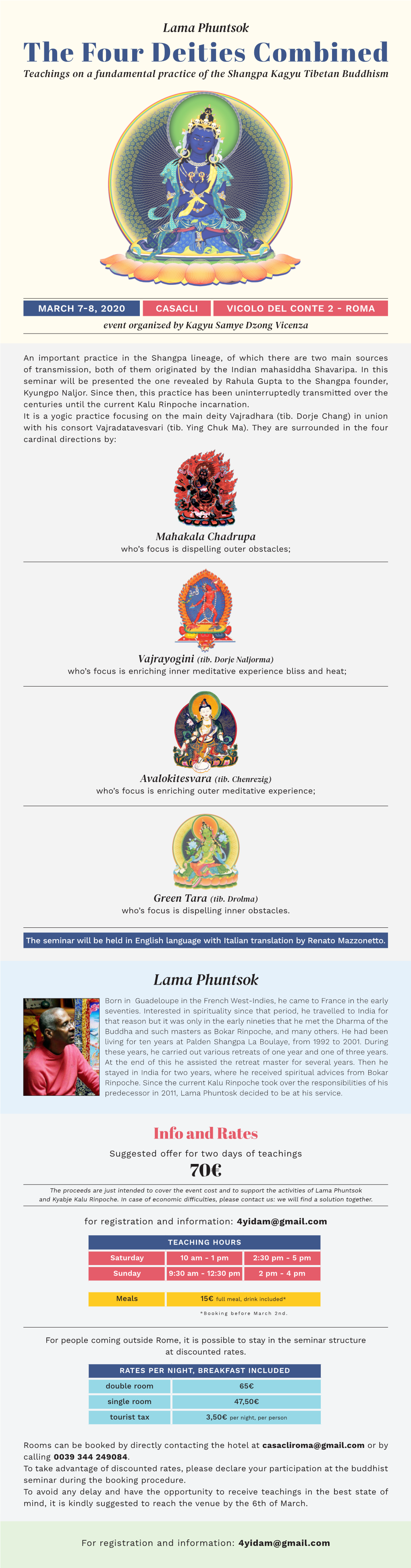 The Four Deities Combined Teachings on a Fundamental Practice of the Shangpa Kagyu Tibetan Buddhism