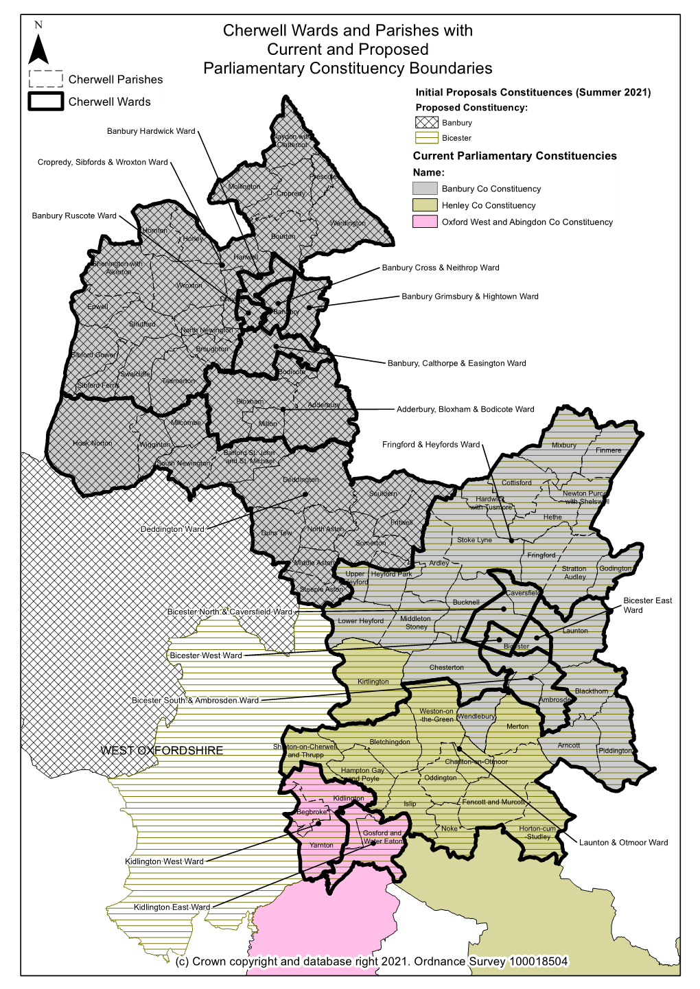 Cherwell Wards and Parishes with Current and Proposed