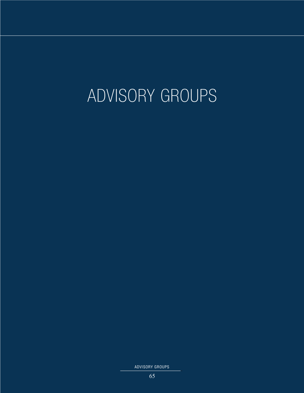 Advisory Groups