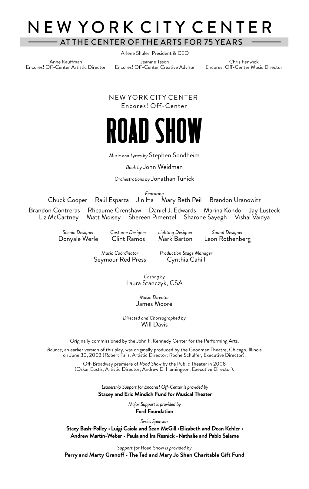 Read the Road Show Program