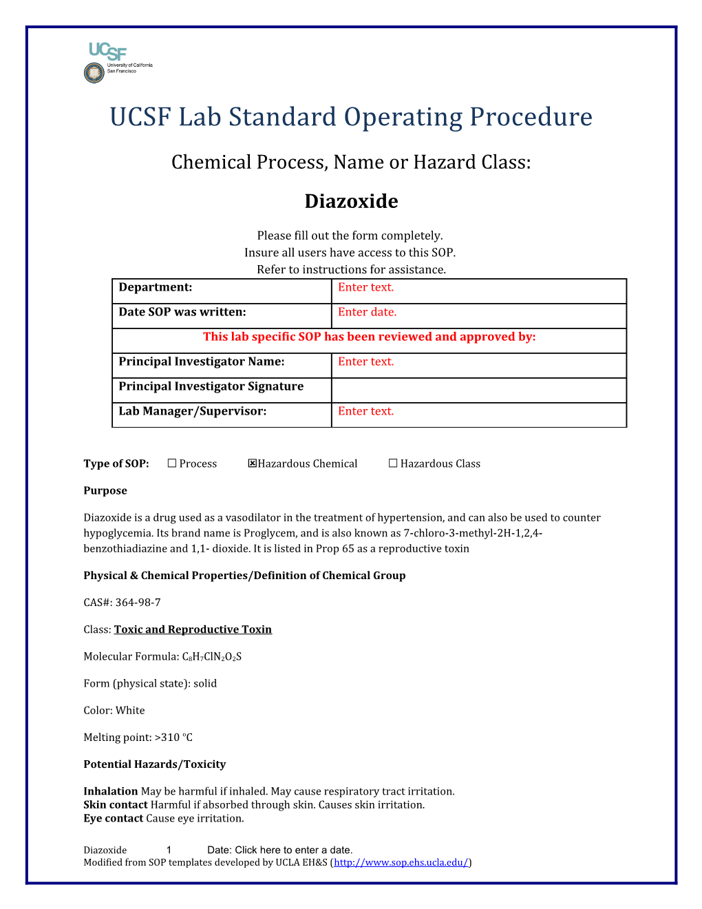 UCSF Lab Standard Operating Procedure s31