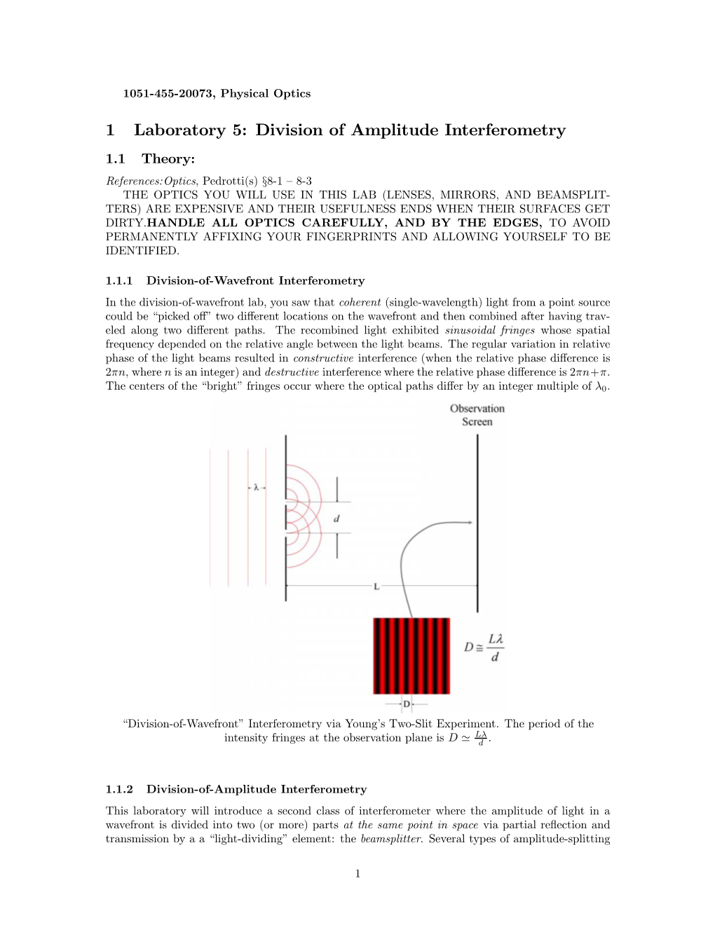 Division-Of-Amplitude Interference