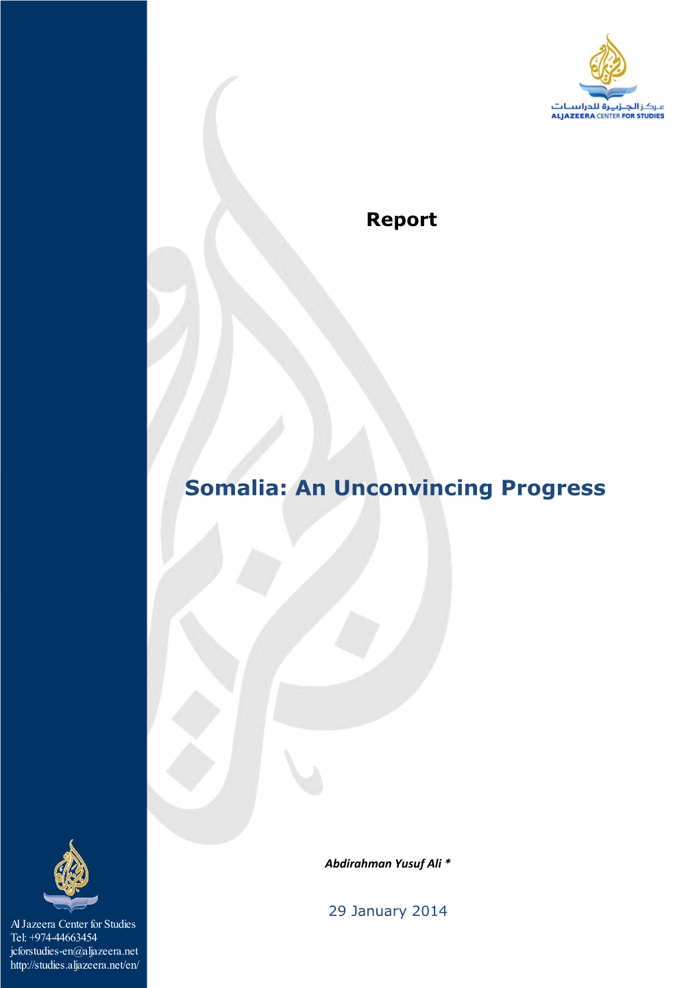 Somalia: an Unconvincing Progress