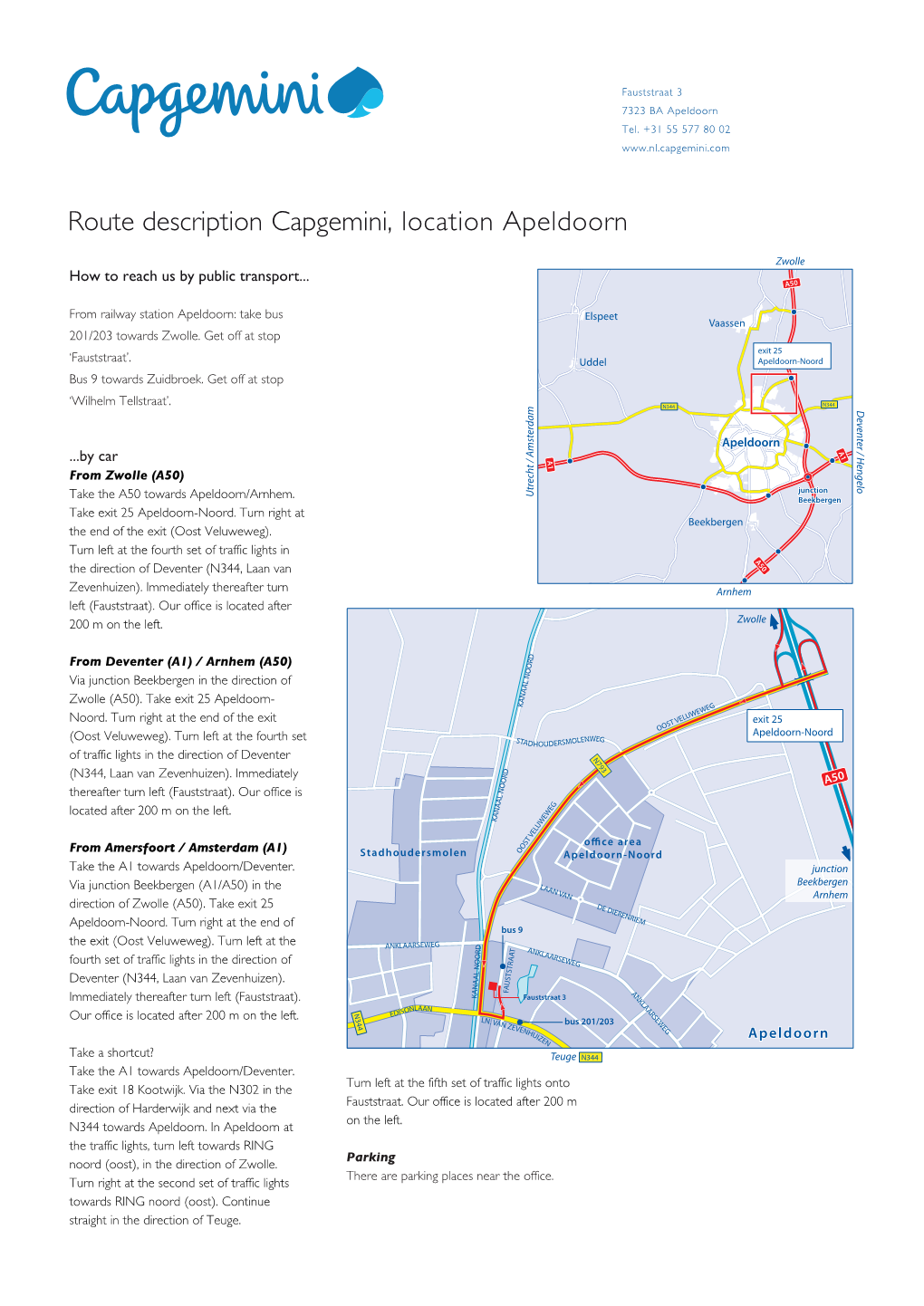 Route Apeldoorn Engels