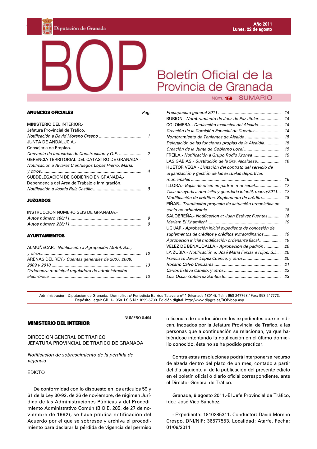 BOP 159, LUNES 22 DE AGOSTO BUENO.Qxd