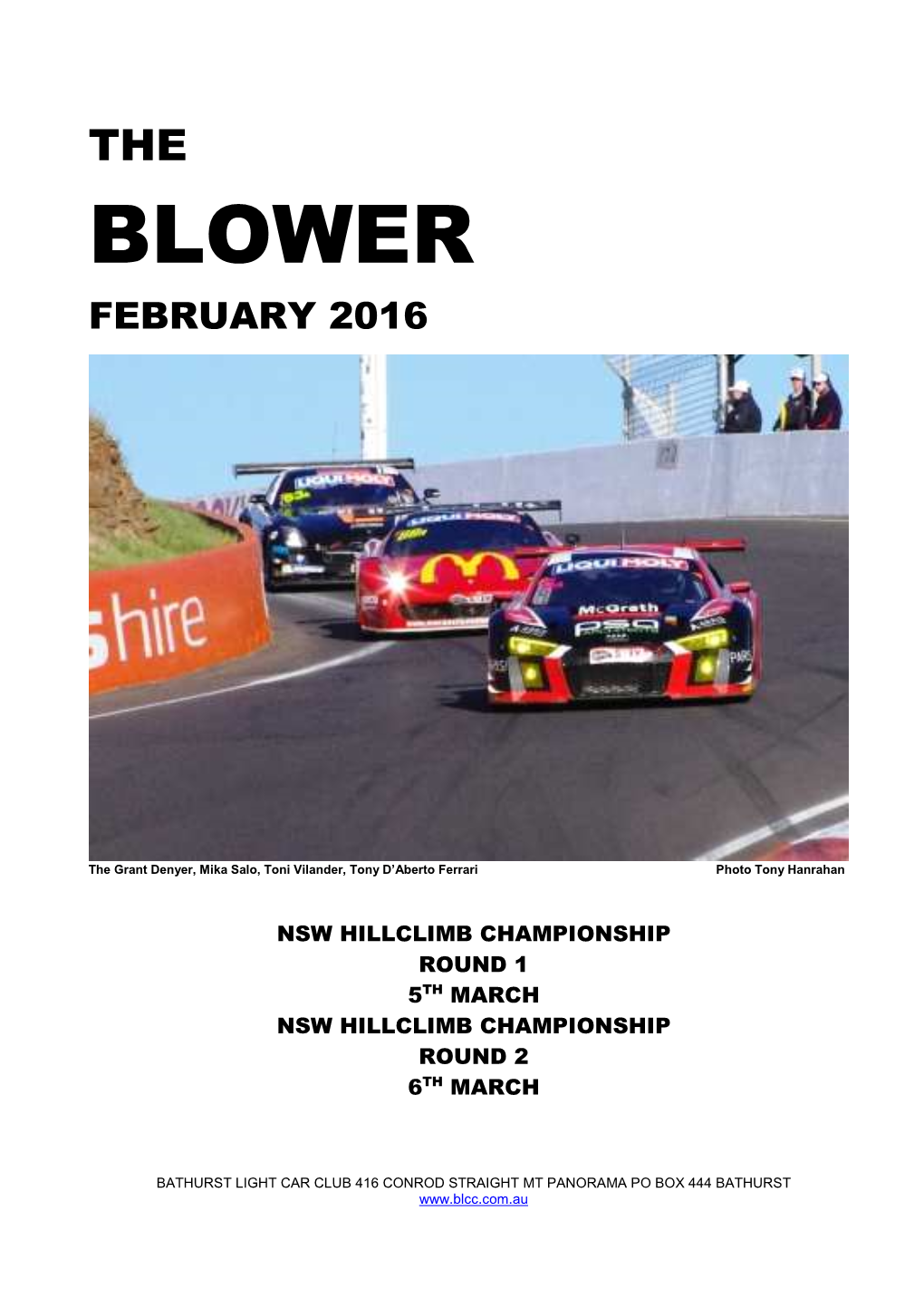 February 2016 Blower