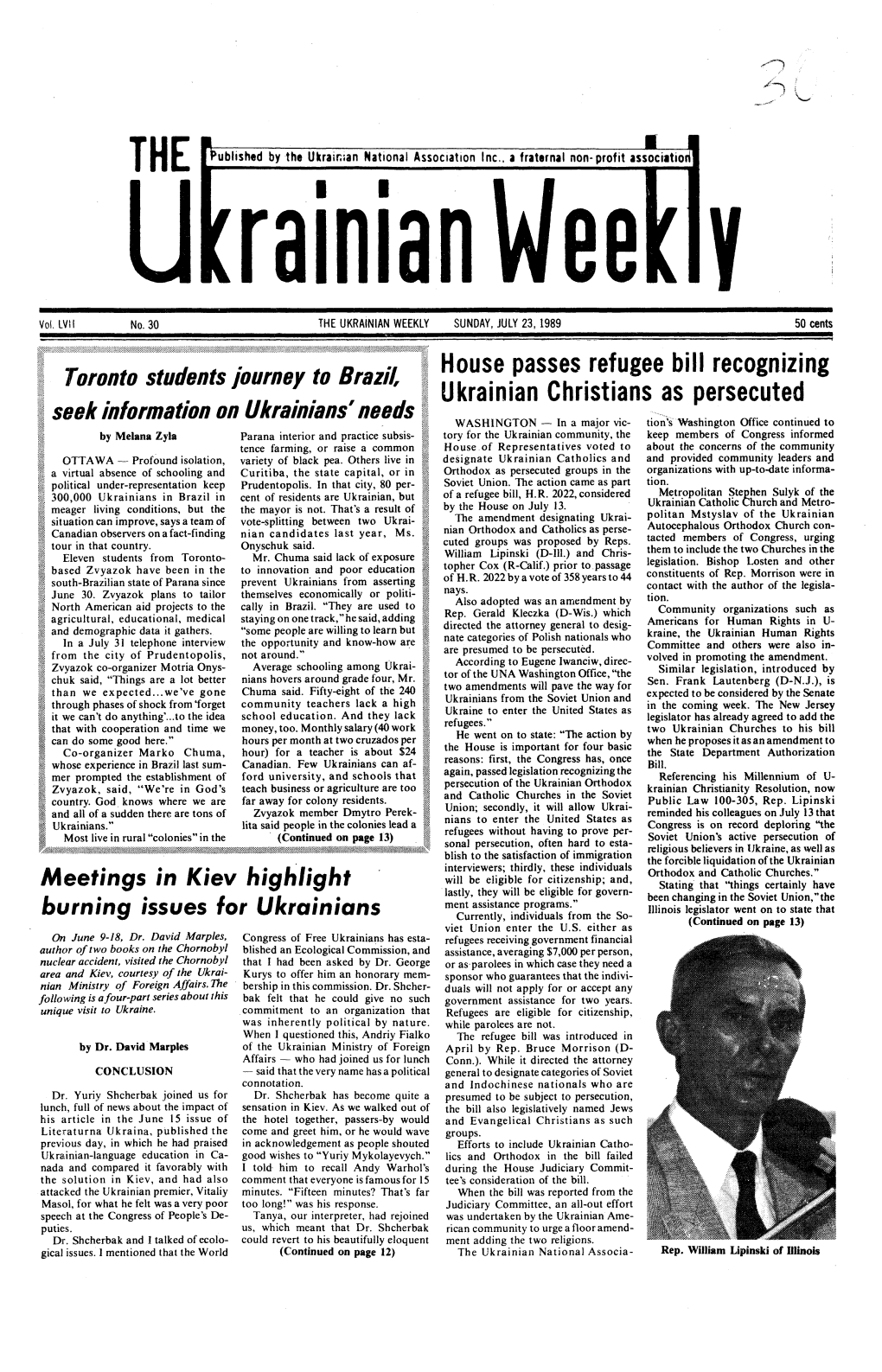 The Ukrainian Weekly 1989