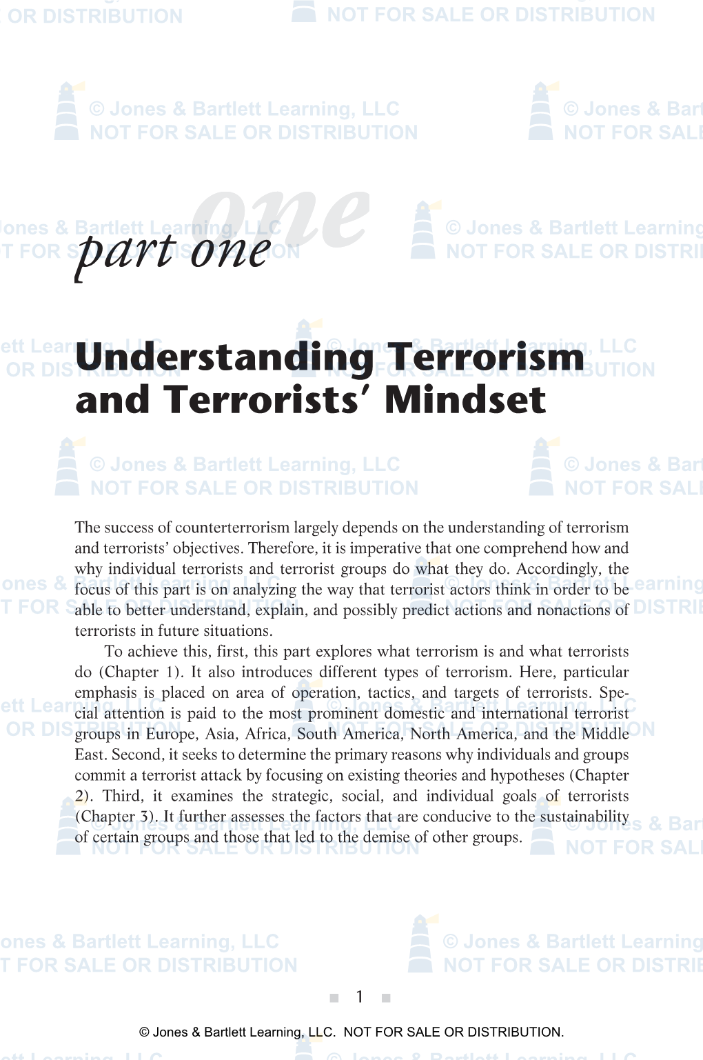 Chapter 1: Terrorism: an Introduction