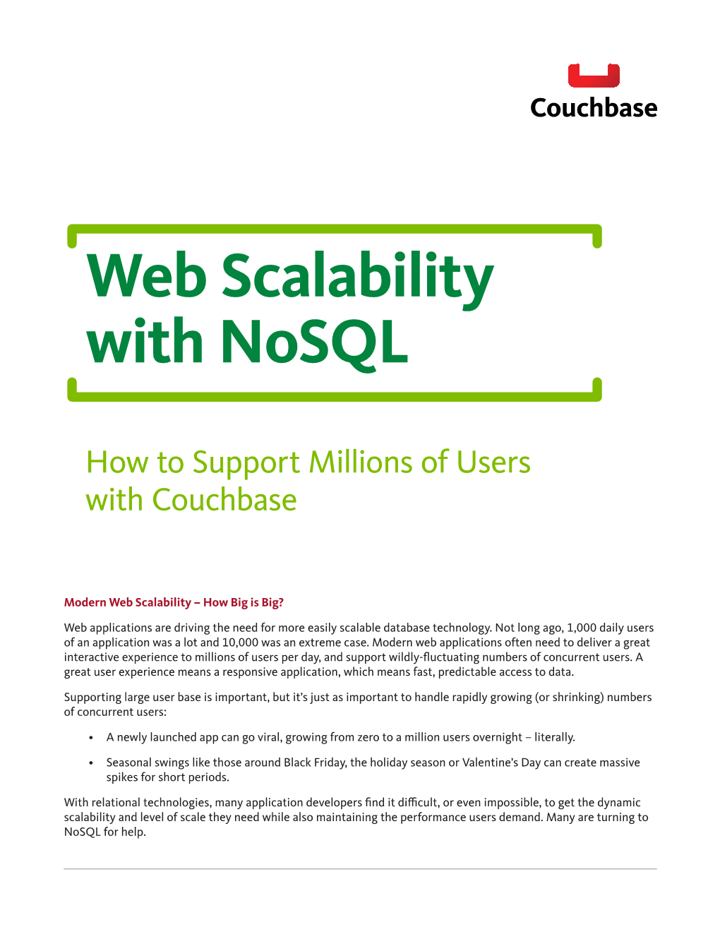 Web Scalability with Nosql