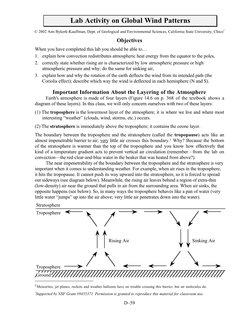 Lab Activity on Global Wind Patterns