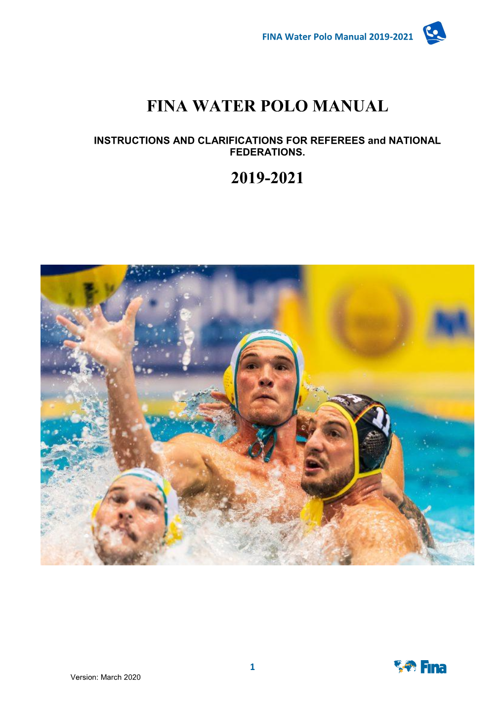 FINA Water Polo Manual 2019-2021