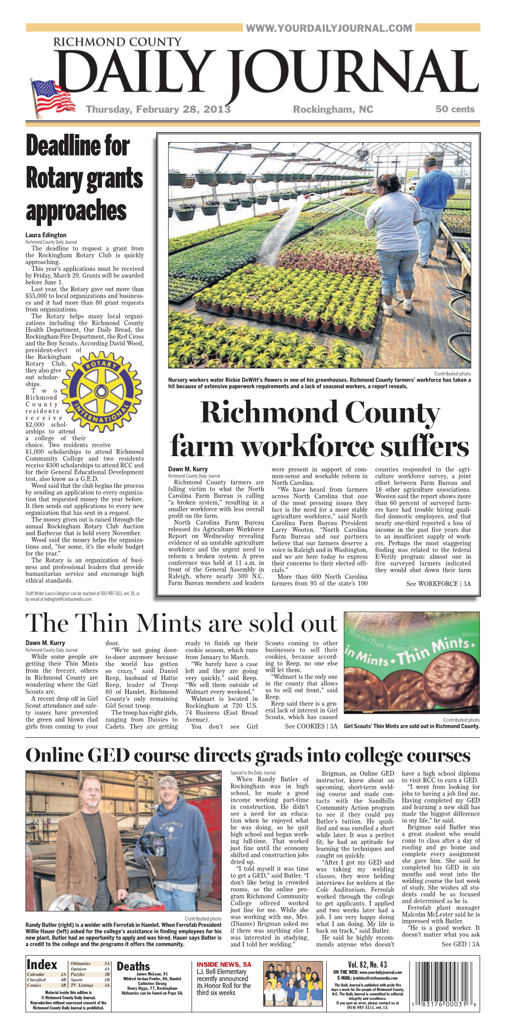 Richmond County Farm Workforce Suffers