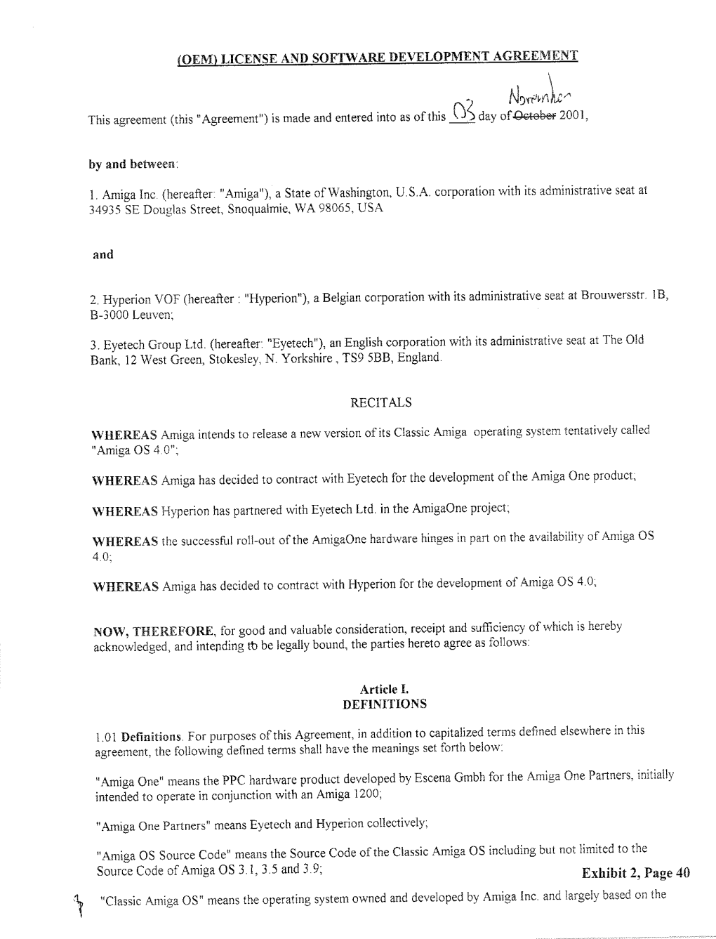 License and Software Development Agreement \