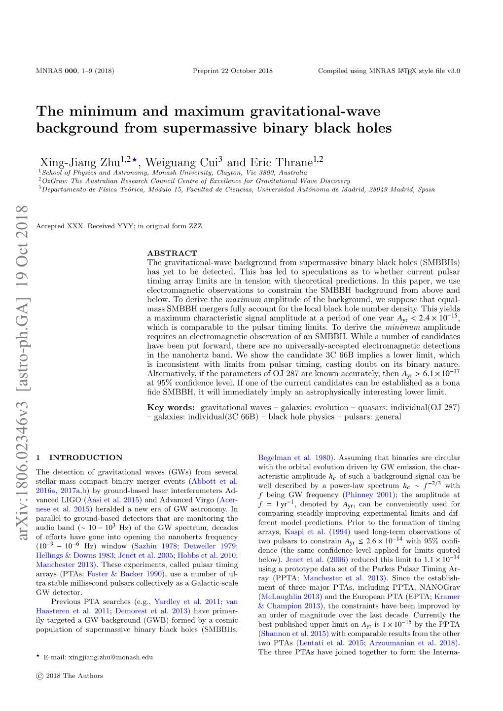 The Minimum and Maximum Gravitational-Wave Background from Supermassive Binary Black Holes