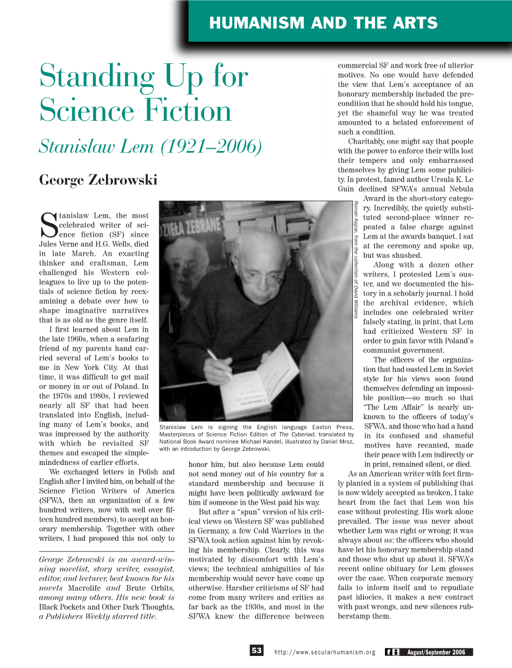 Standing up for Science Fiction