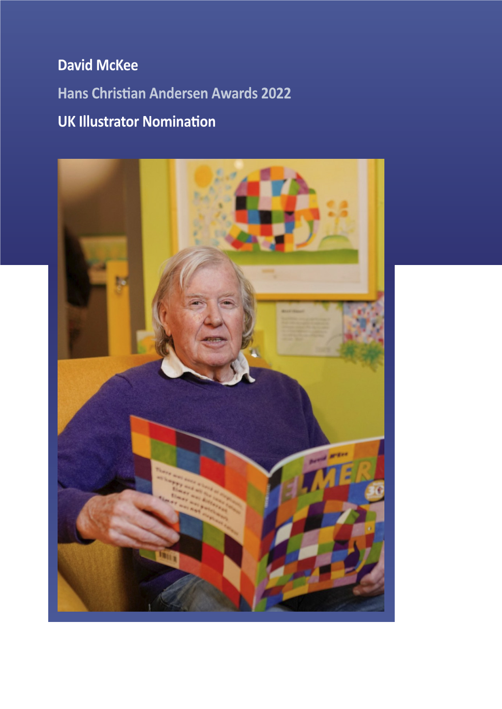 David Mckee Hans Christian Andersen Awards 2022 UK Illustrator Nomination