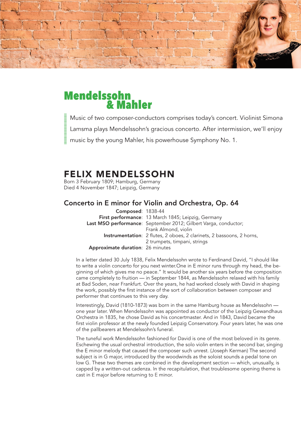 Mendelssohn & Mahler