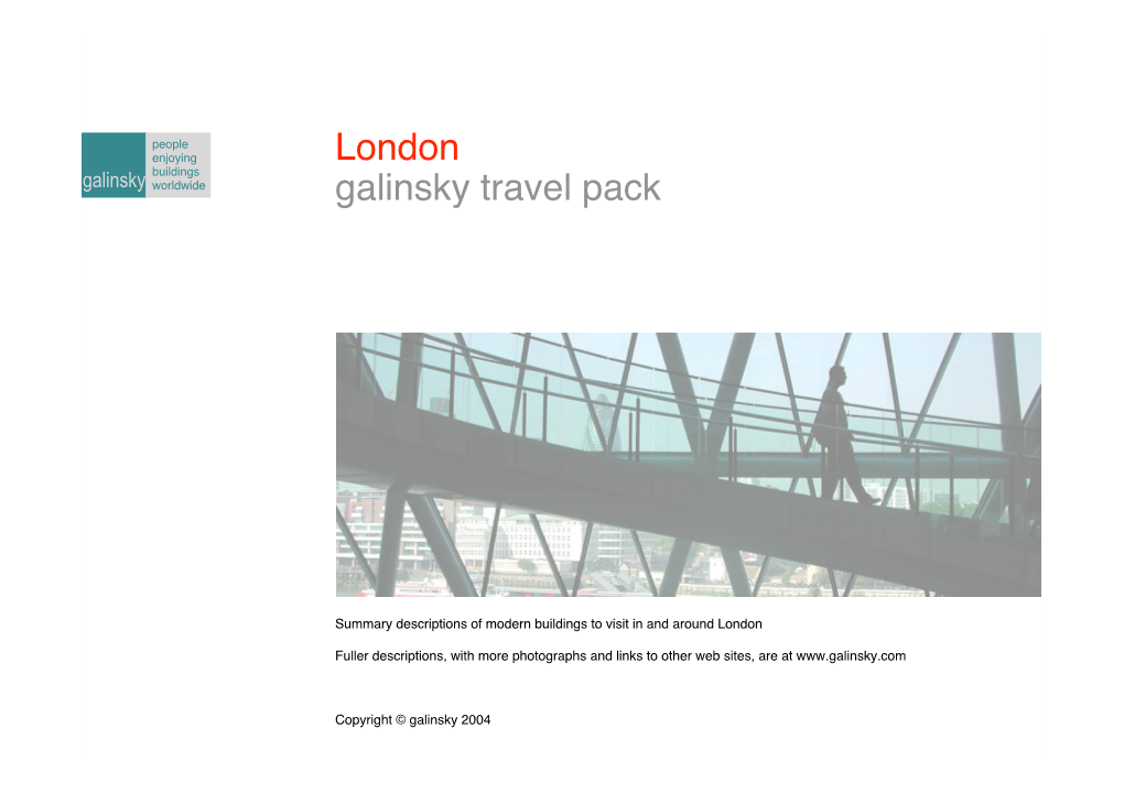 London Galinsky Travel Pack