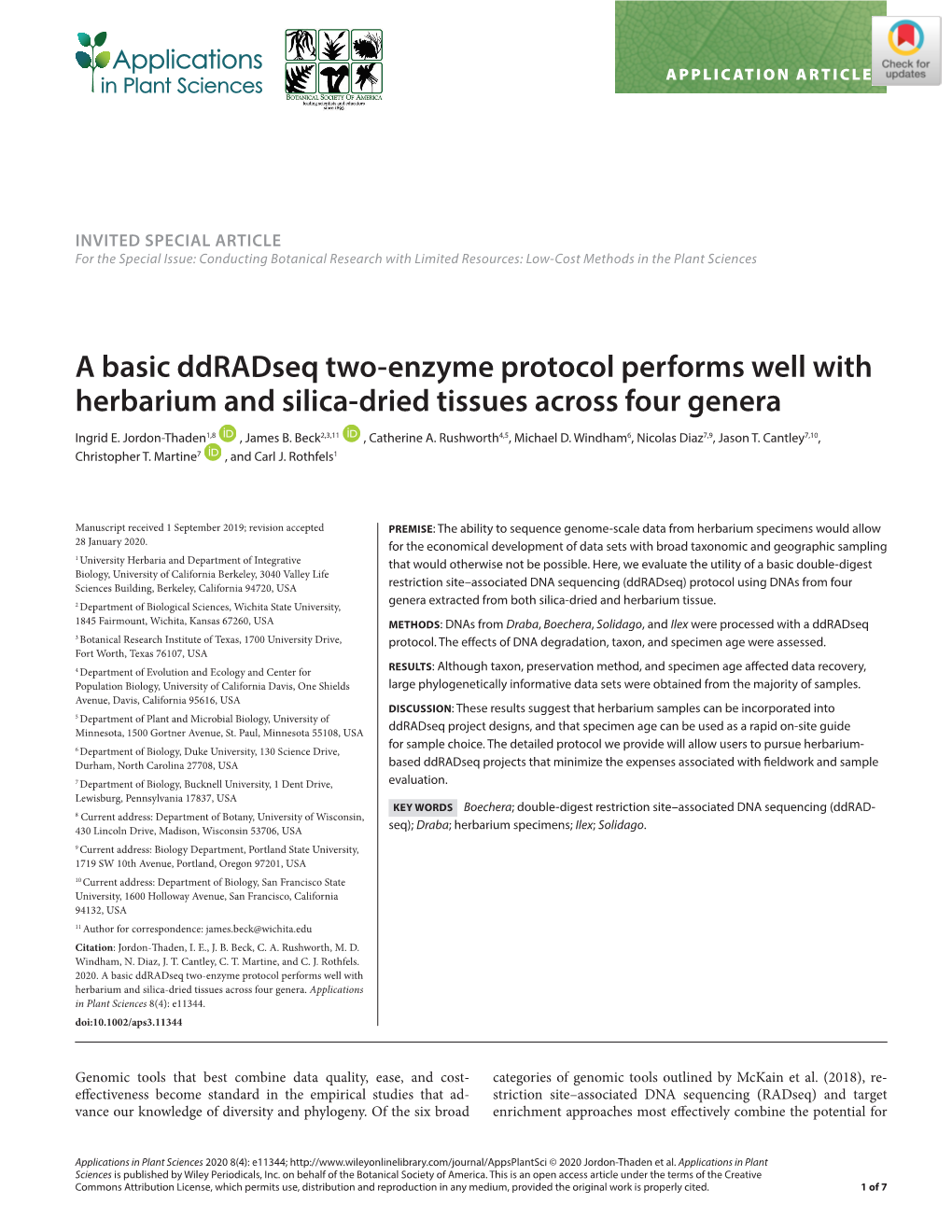 A Basic Ddradseq Two‐Enzyme Protocol Performs Well With