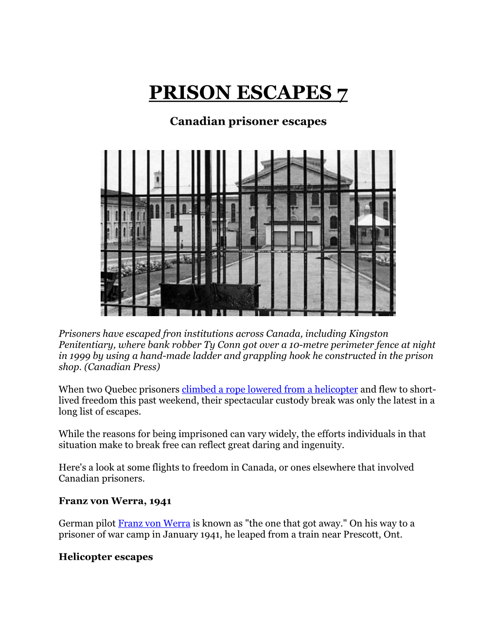Prison Escapes 7