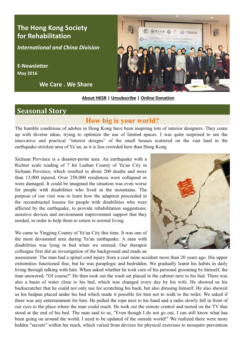 International and China Division E-Newsletter (May 2016) Tools